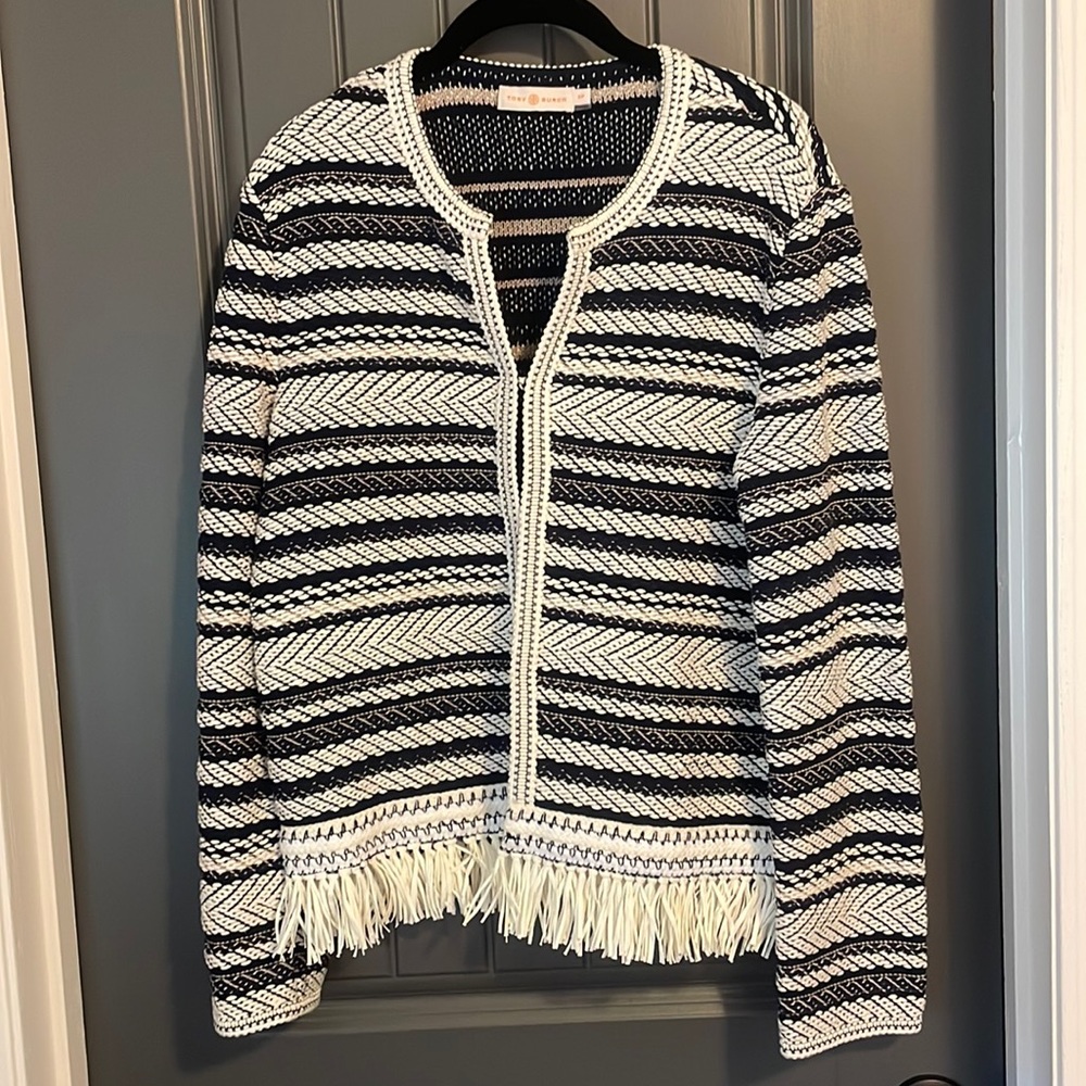 Tory Burch Navy and White Jacket